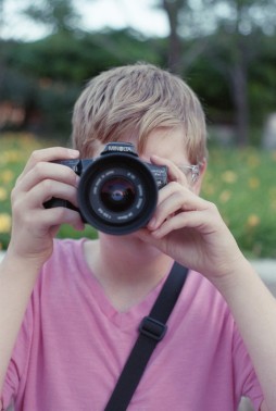 Connor and his Minolta Maxxum 3Xi from the Film Photography Project