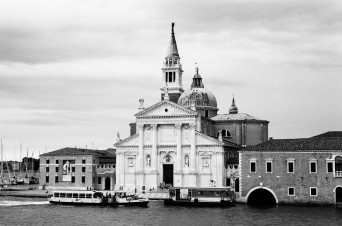 Church of the Santissimo Redentore, Venice, Italy. Camera: Pentax K1000 (1976 - 1997). Film: Ilford Delta 100 Professional.
