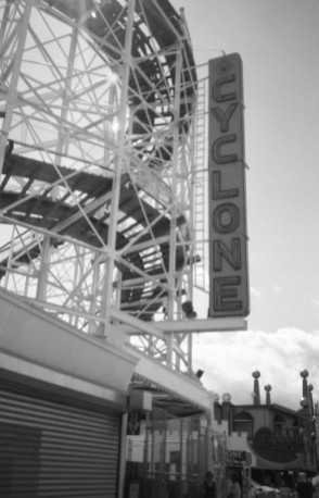Coney Island Cyclone - Brooklyn, NY (Olymmpus XA - Kodak TMax 100)